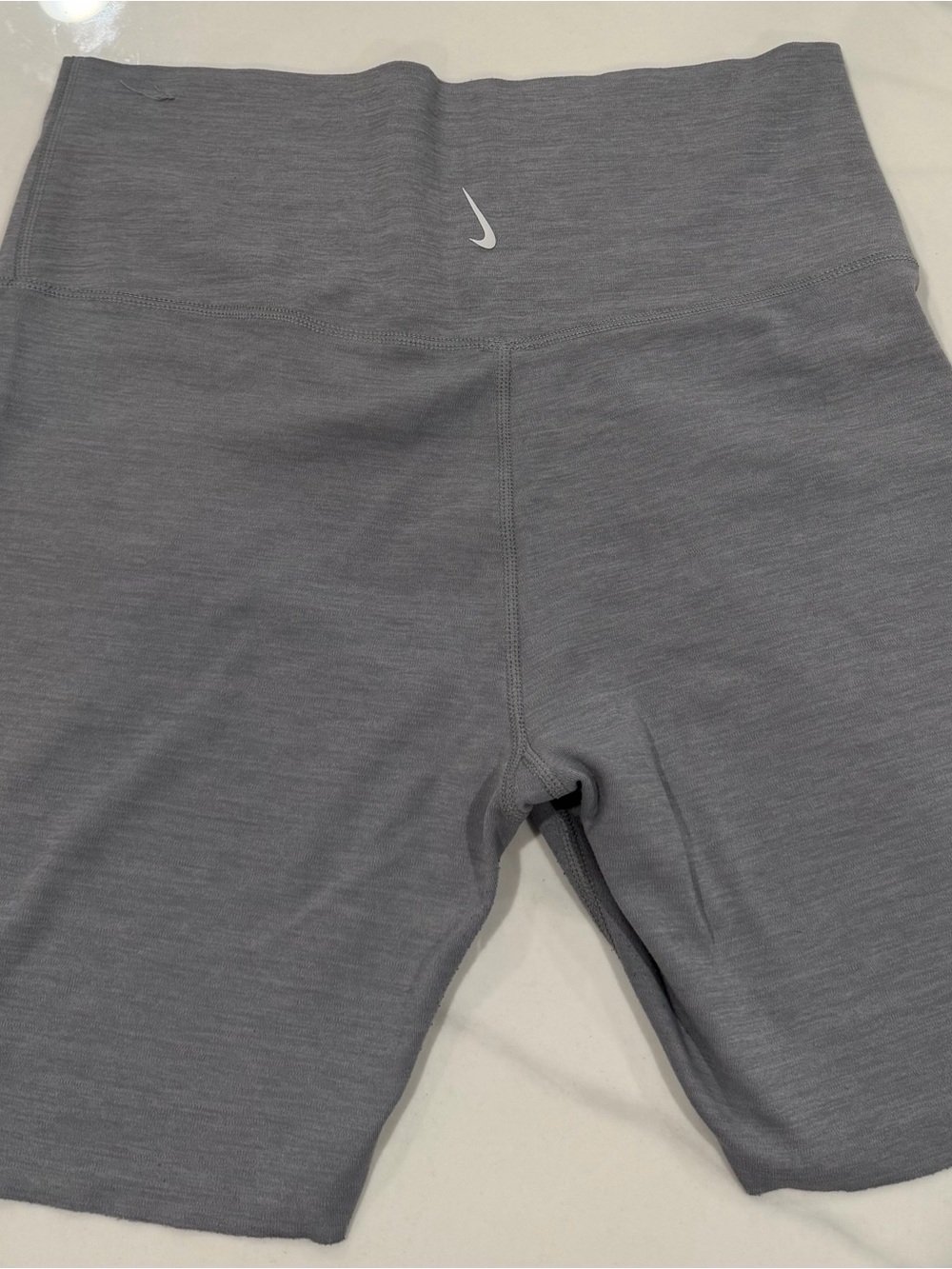 Nike Heather Gray High-Rise Bike Shorts - Picture 2 of 6